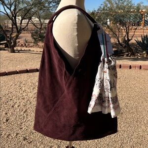 Cheval Firenze | Wine Italian Leather Hobo Bag w/ Matching Wallet & Scarf 🍂🍁